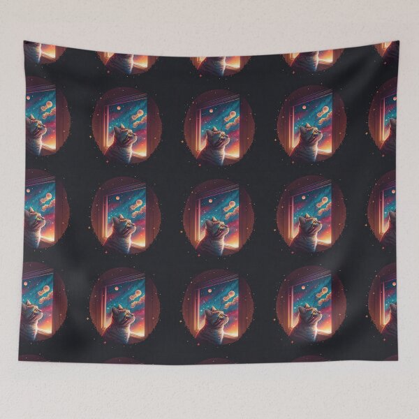 Item preview, George The Star Gazer Cat 14  designed and sold by idreamaboutcats.