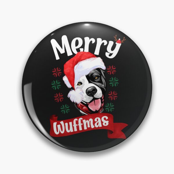Item preview, Pitbull Terrier Staffordshire Bull Terrier Blueline Christmas Ugly Christmas Dog Face designed and sold by Brinax.