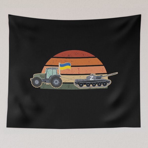 Item preview, Ukrainian Farmer Towing Russian Tank Funny designed and sold by artado.