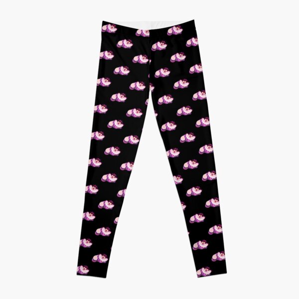 Lotus Leggings ~ Alice in Wonderland Chesire Cat Smile ~ Blk/Lt