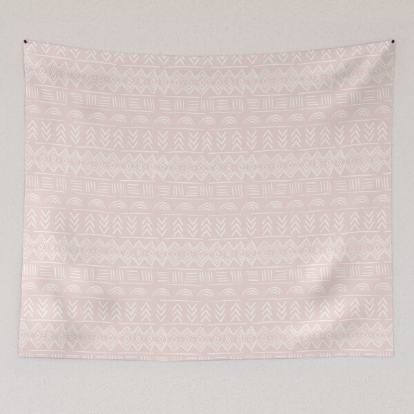 Item preview, Pastel Pink Abstract Boho Shapes Pattern designed and sold by Lenninator.