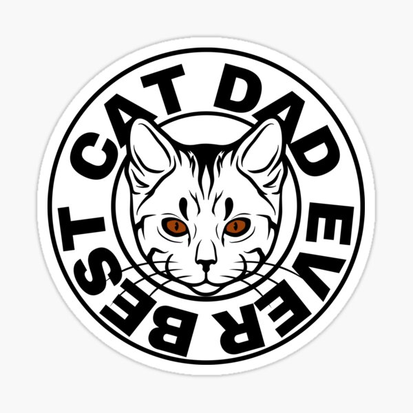 Best Cat Dad Ever Cat Daddy Father Angry Cat Sticker For Sale By Flower Art Redbubble 7938