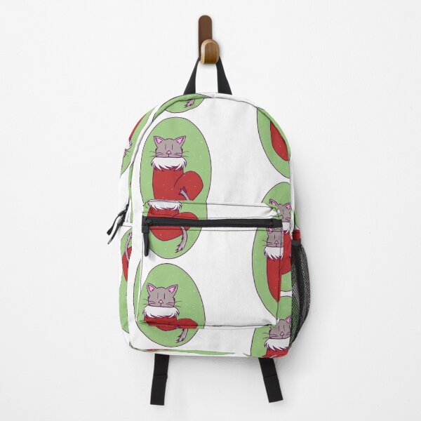 Item preview, Cute Cat in a Christmas Stocking While Snowing With Lineart designed and sold by okkayve.