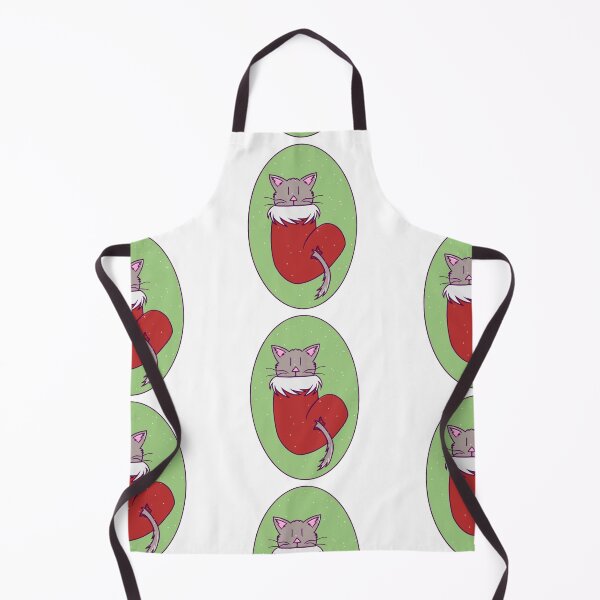 Item preview, Cute Cat in a Christmas Stocking While Snowing With Lineart designed and sold by okkayve.