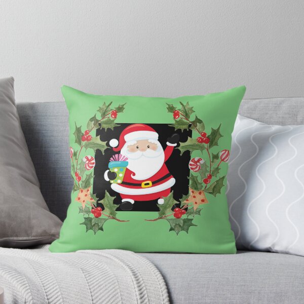 Item preview, Santa Claus inside Christmas Wreath designed and sold by DaveM7054.