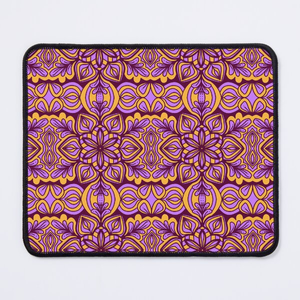 Item preview, Pink And Yellow Floral Symmetric Pattern designed and sold by patternologyy.