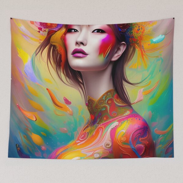 Item preview, The Beauty of the Unexpected: A Surreal Woman Portrait designed and sold by artmanikin.