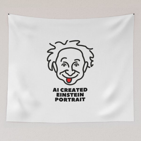 Item preview, AI created Einstein portrait designed and sold by FedoraDesign.