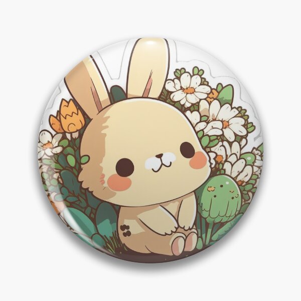 Aperçu de l'œuvre Lapin mignon en fleurs créée et vendue par FoxLavis.