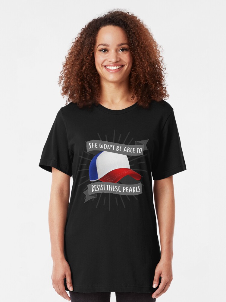 Alternate view of She won't be able to resist these pearls Slim Fit T-Shirt