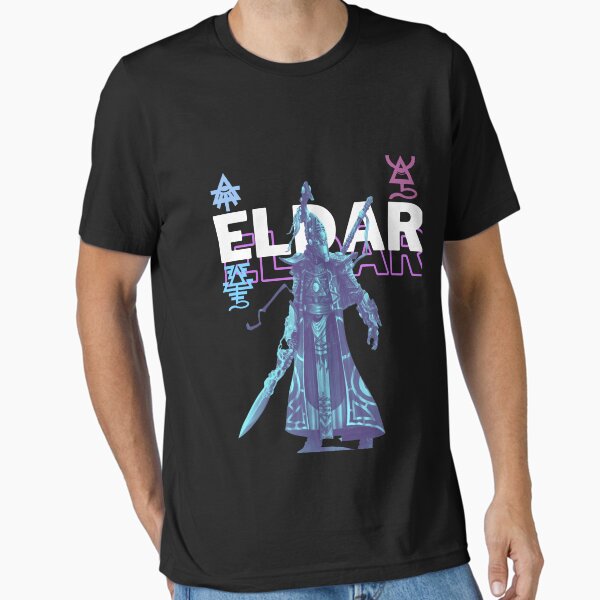 Vista previa del artículo con la obra «Eldar Aeldari Clarividente Elfo espacial Blanco Azul», diseñado y vendido por DIMOSTHESAXGUY.