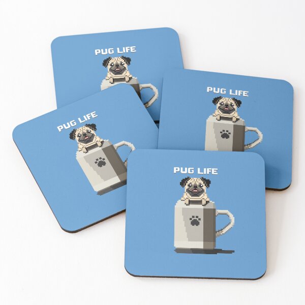 Item preview, Pug Life (Picton Blue)  designed and sold by PixelByFatbeard.