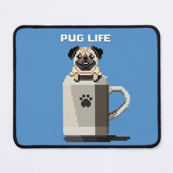 Item preview, Pug Life (Picton Blue) designed and sold by PixelByFatbeard.