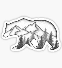 Pegatina Oso salvaje