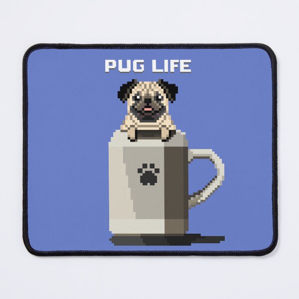 Item preview, Pug Life (Cornflower) designed and sold by PixelByFatbeard.