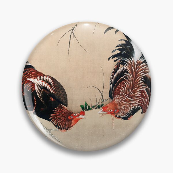 Item preview, Katsushika Hokusai’s Gamecocks (1838) paintings designed and sold by hottest-tees.