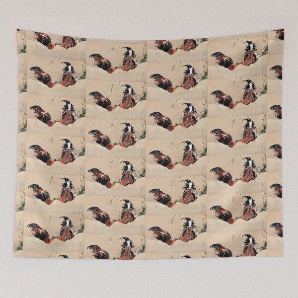 Item preview, Katsushika Hokusai’s Gamecocks (1838) paintings designed and sold by hottest-tees.