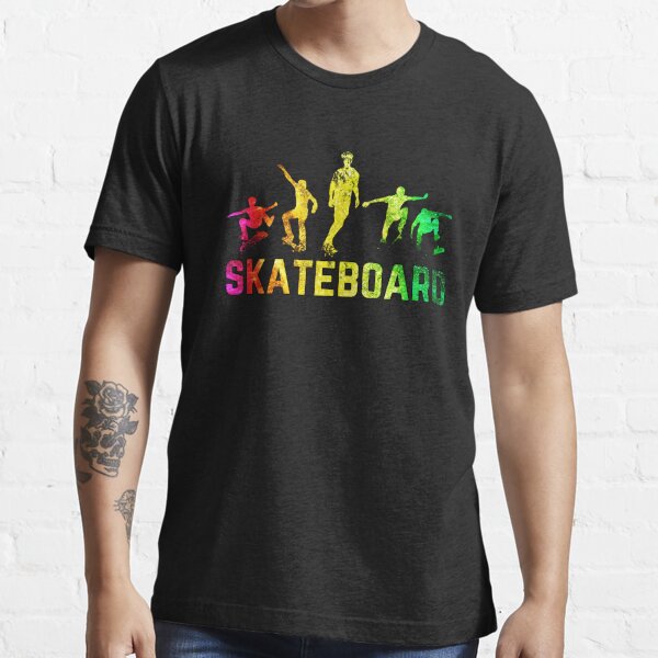 Skateboard, Skateboarding, Skate, Skate Or Die, White Design. Essential  T-Shirt for Sale by MWProject
