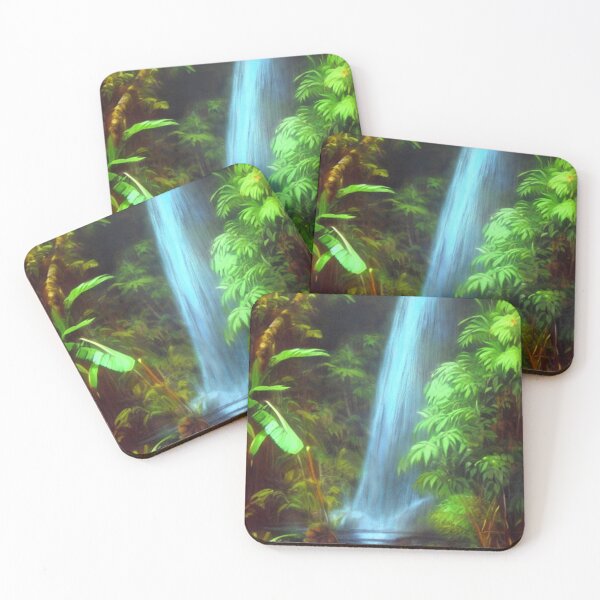 Item preview, Waterfall in Amazon Forest designed and sold by HanaiPrint.