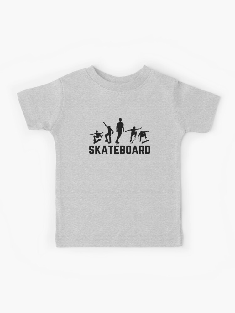 Skateboard, Skateboarding, Skate, Skate Or Die, Black Design. Kids T-Shirt  for Sale by MWProject