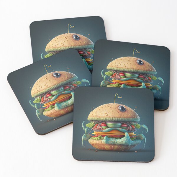 Item preview, Hamburger with alien monster look designed and sold by mrlongfield.