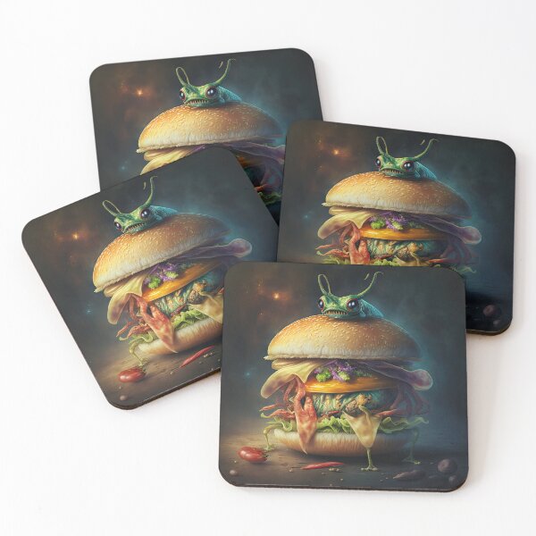Item preview, Hamburger with alien monster look designed and sold by mrlongfield.