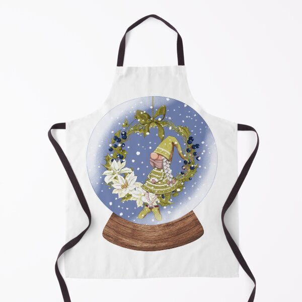 Item preview, Snow Globe Christmas Gnome Girl on the Wreath Swing 3 designed and sold by TasimaDesign.