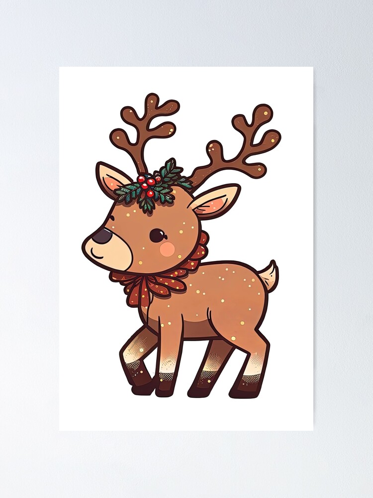 Face To Face With A Reindeer - Doodlewash®