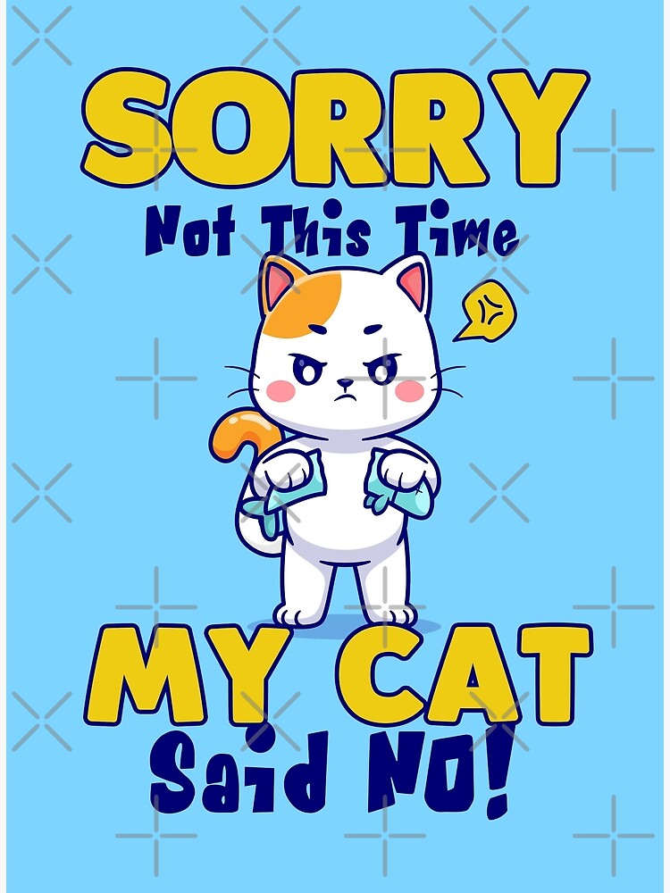 Cute angry cat - Cartoon Animals - Posters and Art Prints