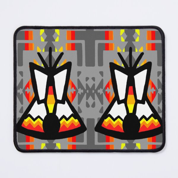 Item preview, Dark Grey / Grey / Fire Color / Tipi Native Blanket Print designed and sold by JMWCD.