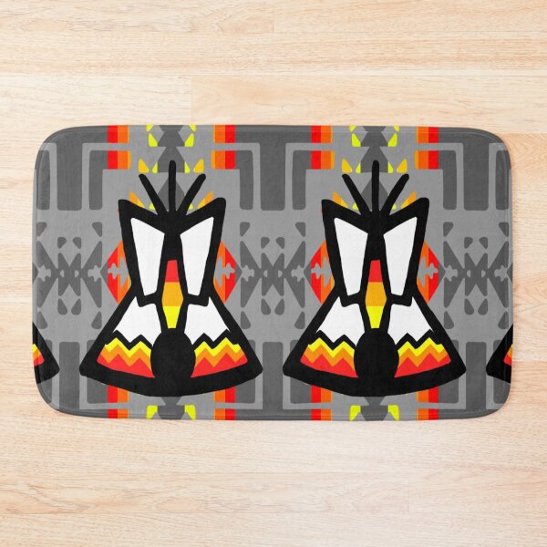 Item preview, Dark Grey / Grey / Fire Color / Tipi Native Blanket Print designed and sold by JMWCD.