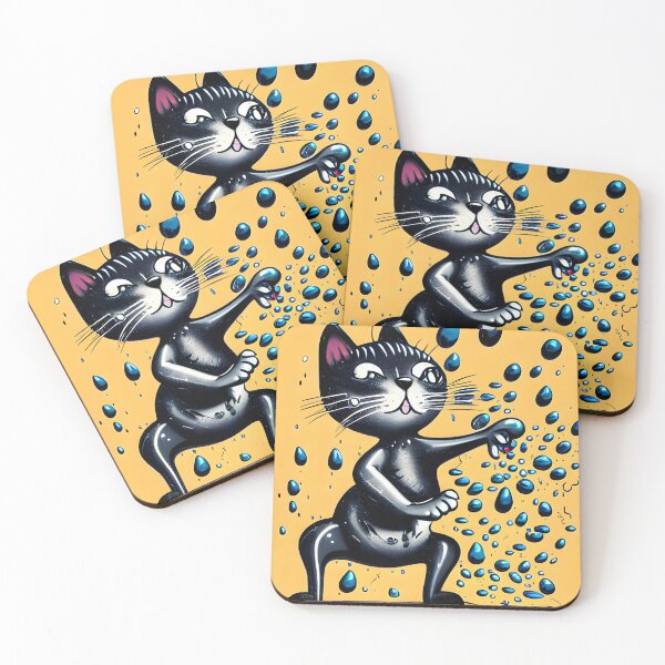Item preview, Small cat plays with water designed and sold by Dalive.