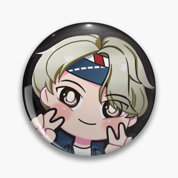 Item preview, BTS Tiny Tan V chibi peeker designed and sold by MilkTeaMari.