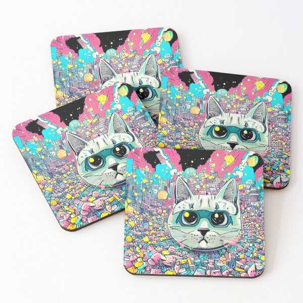 Item preview, Colorful graffiti pop art cat designed and sold by Dalive.