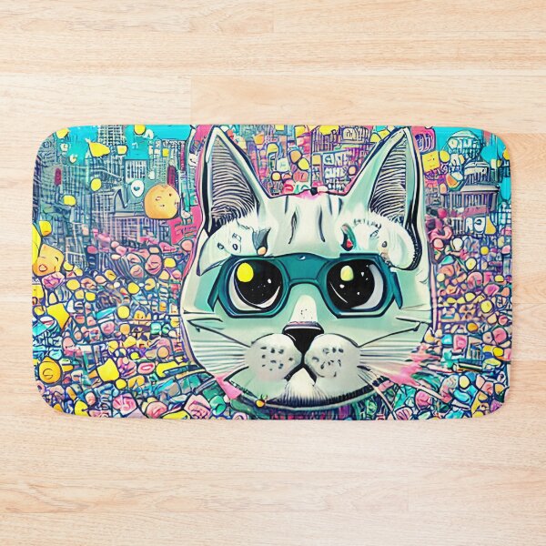 Item preview, Colorful graffiti pop art cat designed and sold by Dalive.