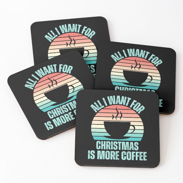 Item preview, All I Want For Christmas Is More Coffee Blue Retro designed and sold by NinniSilver.