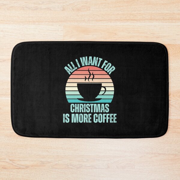 Item preview, All I Want For Christmas Is More Coffee Blue Retro designed and sold by NinniSilver.