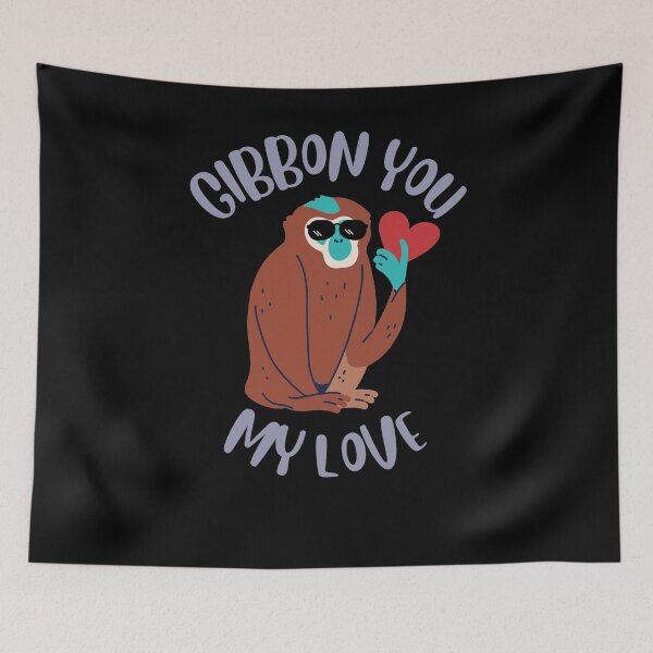 Item preview, Gibbon You My Love designed and sold by GasconyPassion.