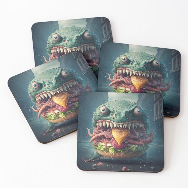 Item preview, Hamburger with a monster designed and sold by mrlongfield.