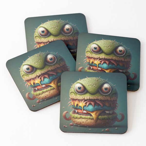Item preview, Hamburger with a monster designed and sold by mrlongfield.