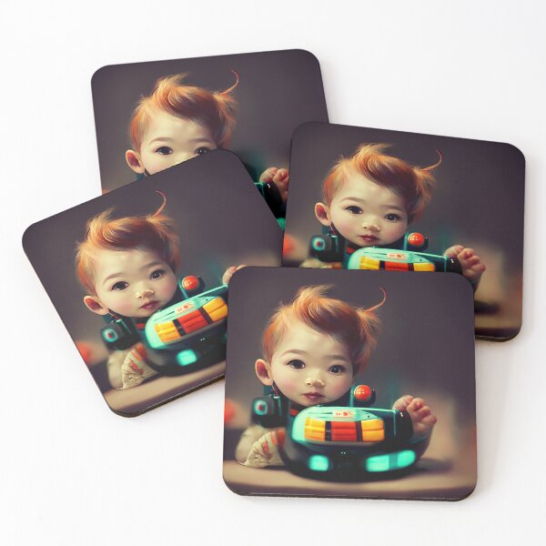 Item preview, Futuristic kid playing cube at home designed and sold by klimov0101.