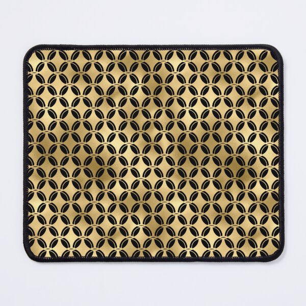 Item preview, Art Deco Gold and Obsidian Chain Pattern designed and sold by Trinket-Trickster.
