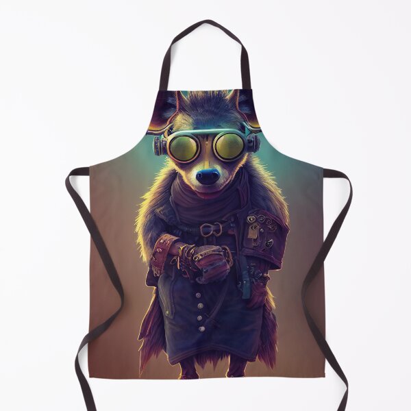 Item preview, Anthropomorphic Tiny Cute Cyberpunk Pirate Hyena designed and sold by MimozaStudio.