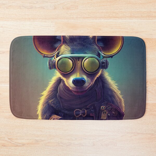 Item preview, Anthropomorphic Tiny Cute Cyberpunk Pirate Hyena designed and sold by MimozaStudio.
