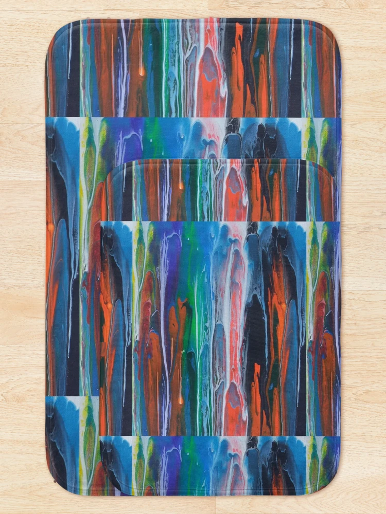 Thumbnail 5 of 6, Bath Mat, rain designed and sold by InfinitePathArt.