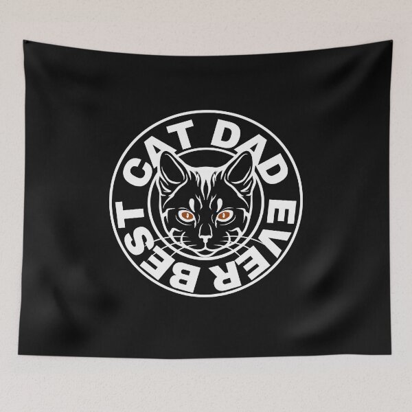 Item preview, Best Cat Dad Ever T-Shirt Cat Daddy Father,black cat designed and sold by FLOWER--ART.