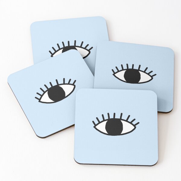 Item preview, Aesthetic Black Eye Pattern and Blue Background designed and sold by ArtsByAsia.