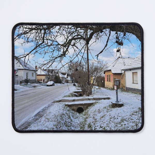 Item preview, Street of Village in Piliscsev at Winter "Nature Photography" designed and sold by Istvan Ocztos.