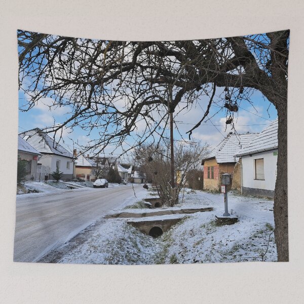 Item preview,  Street of Village in Piliscsev at Winter "Nature Photography" designed and sold by Istvan Ocztos.
