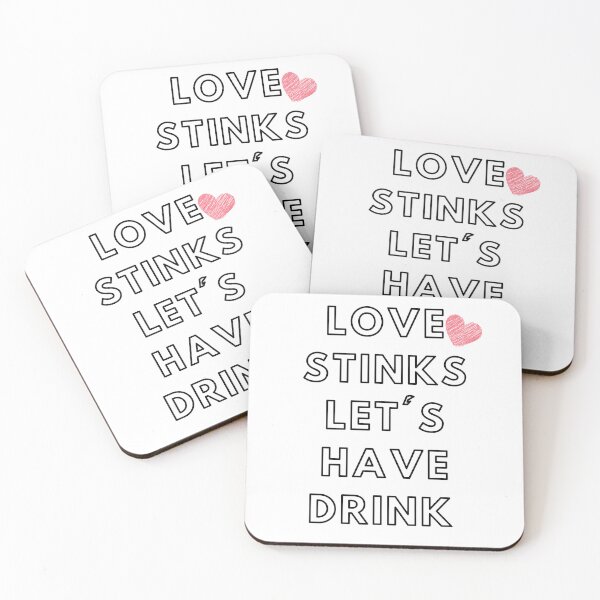 Item preview, Love Stinks Let's Have Drink Anti Valentine's Day designed and sold by Simo0455.